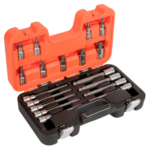 1/2" Socket Set with Hex Bits - 18 Pcs S18HEX