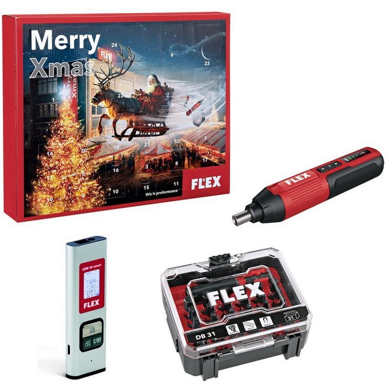 Adventný kalendár FLEX - aku skrutkovač SD 5-300 4.0 + ADM 30 smart + Bit box DB31 + vložka do L-BOXX